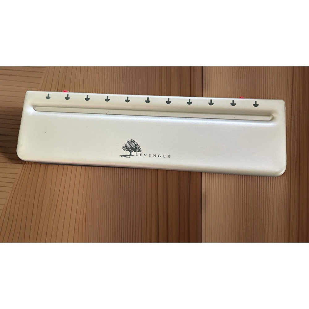 Levenger Circa Universal 11 Hole Desk Paper Punch W/ Adjustable Slide Tree Punch
